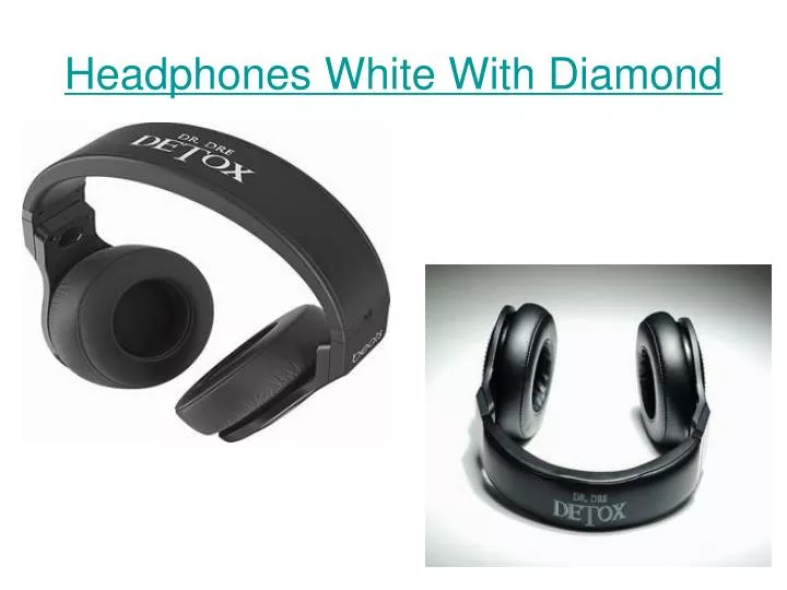 headphones white with diamond