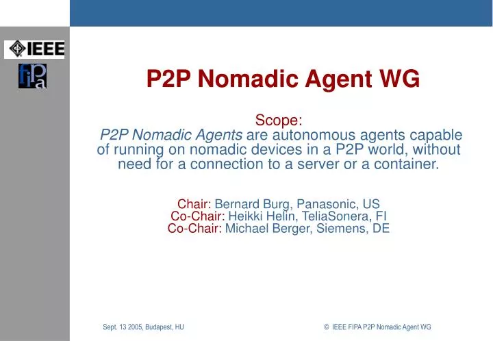 p2p nomadic agent wg