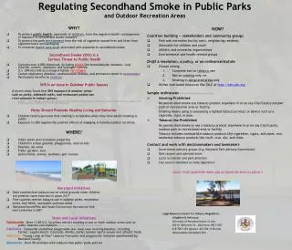Regulating Secondhand Smoke in Public Parks and Outdoor Recreation Areas