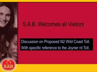 S.A.B. Welcomes all Visitors