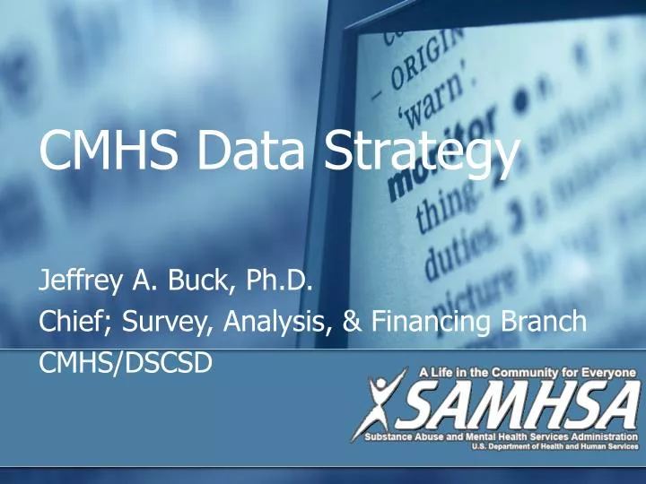 cmhs data strategy