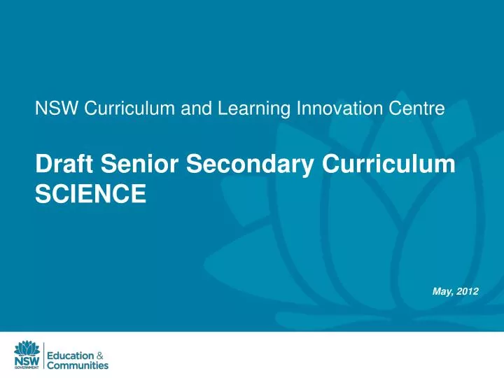 draft senior secondary curriculum science