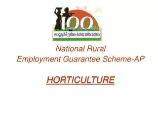 National Rural Employment Guarantee Scheme-AP HORTICULTURE