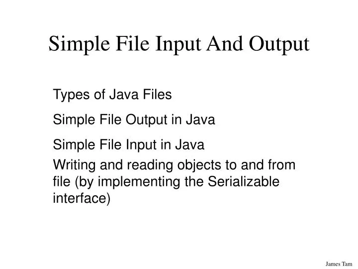 simple file input and output
