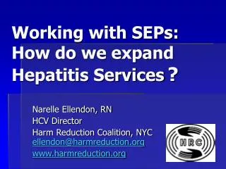 Working with SEPs: How do we expand Hepatitis Services ?