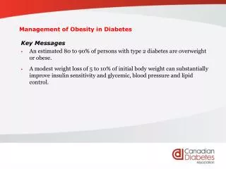 Management of Obesity in Diabetes