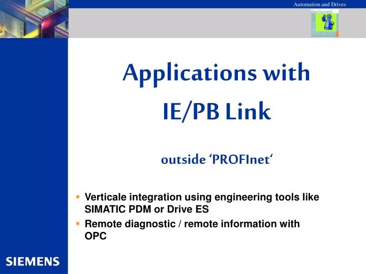applications with ie pb link