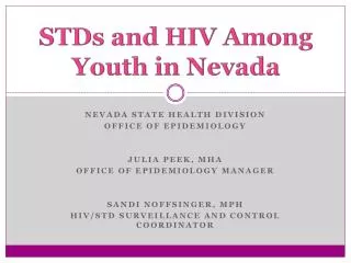 STDs and HIV Among Youth in Nevada
