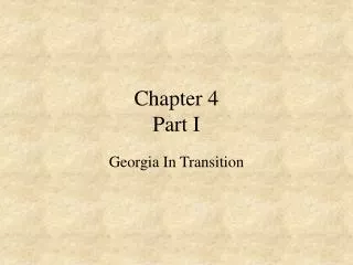 Chapter 4 Part I