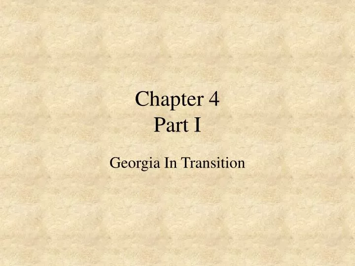 chapter 4 part i