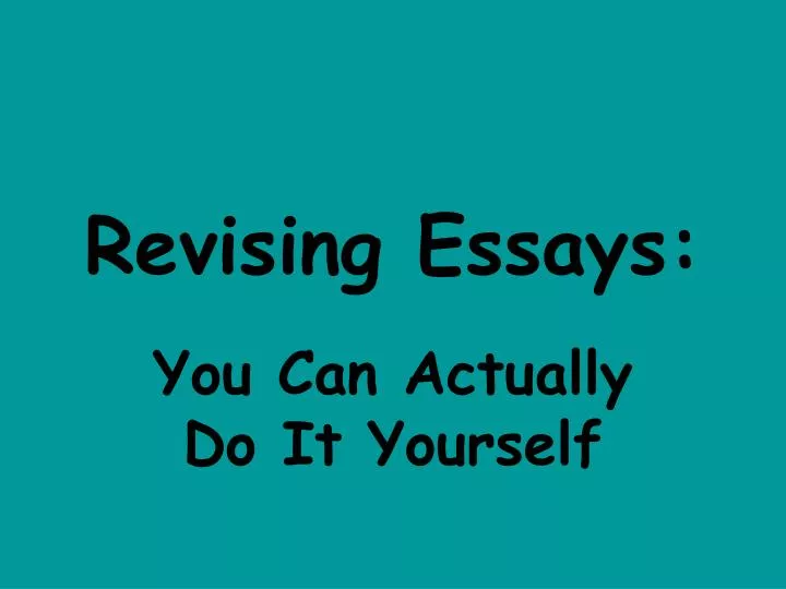 revising essays