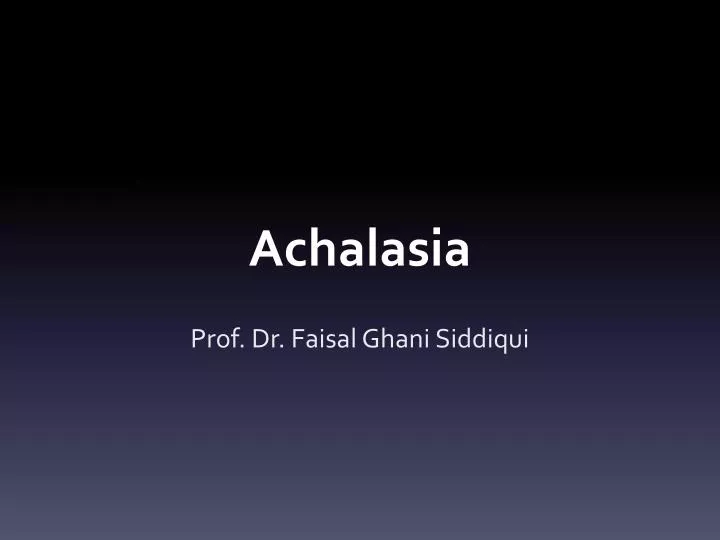 achalasia