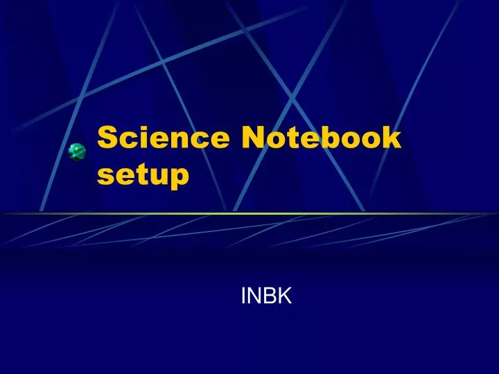 science notebook setup