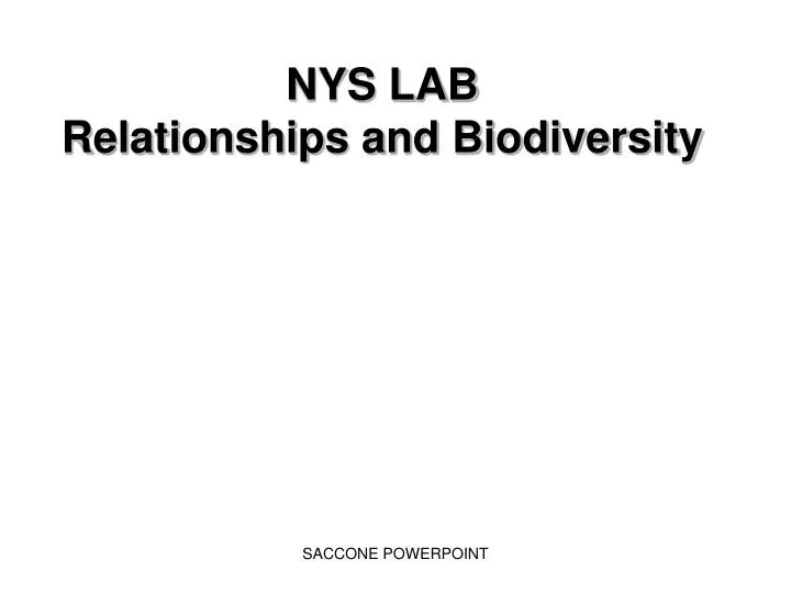 nys lab relationships and biodiversity