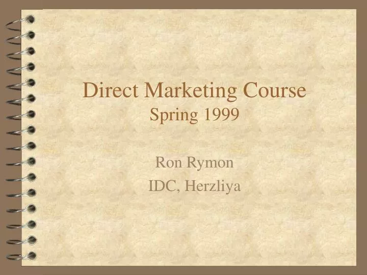 direct marketing course spring 1999