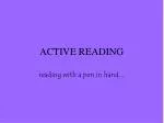 ACTIVE READING - slide 1