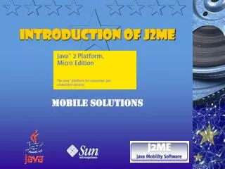Introduction of J2ME