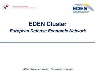 EDEN Cluster European Defense Economic Network