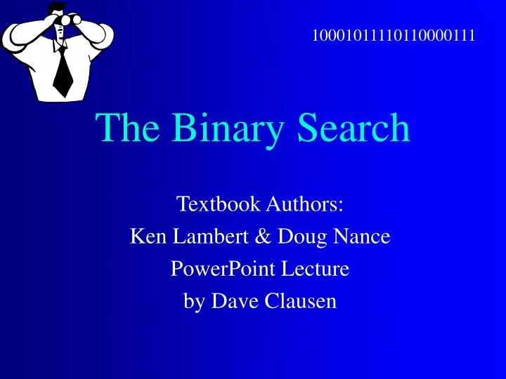 the binary search