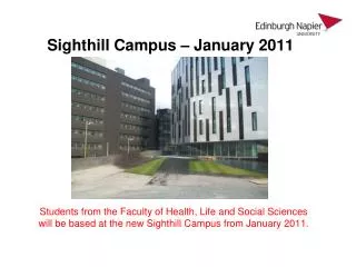 Sighthill Campus – January 2011