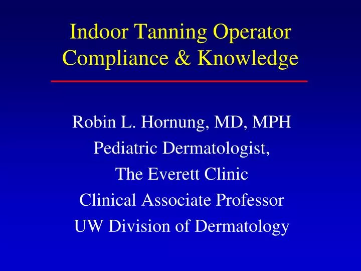 indoor tanning operator compliance knowledge