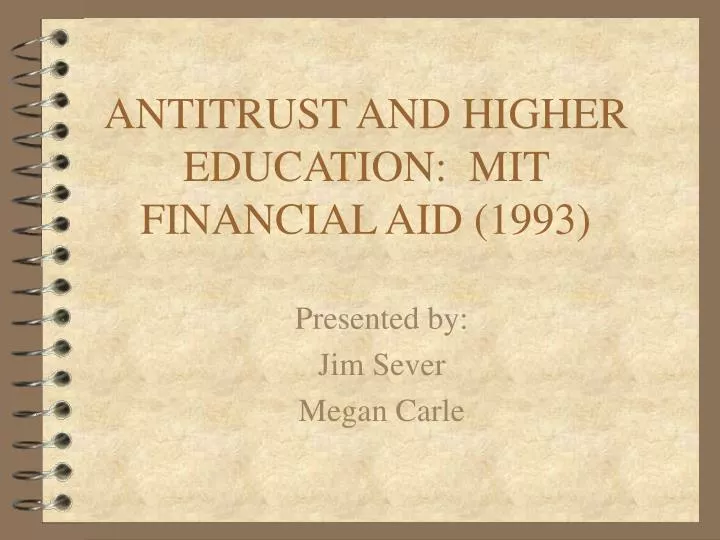 antitrust and higher education mit financial aid 1993