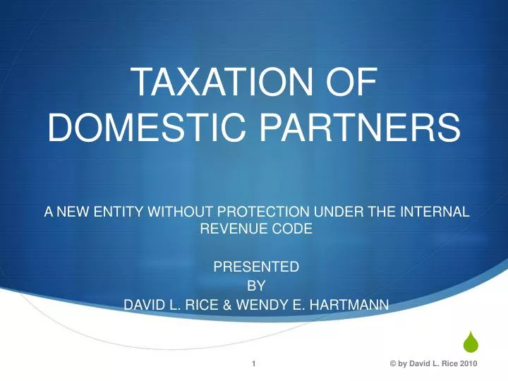 taxation of domestic partners