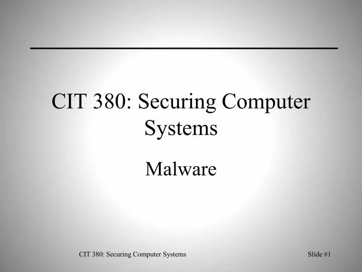 cit 380 securing computer systems