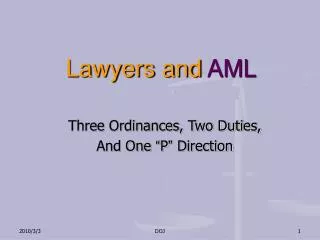 Lawyers and AML