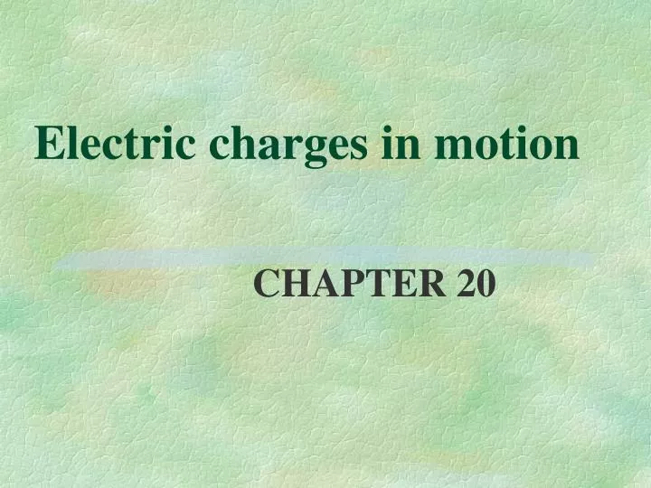electric charges in motion