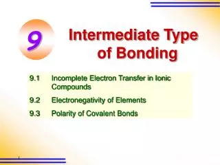 Intermediate Type of Bonding