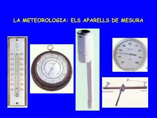 LA METEOROLOGIA: ELS APARELLS DE MESURA