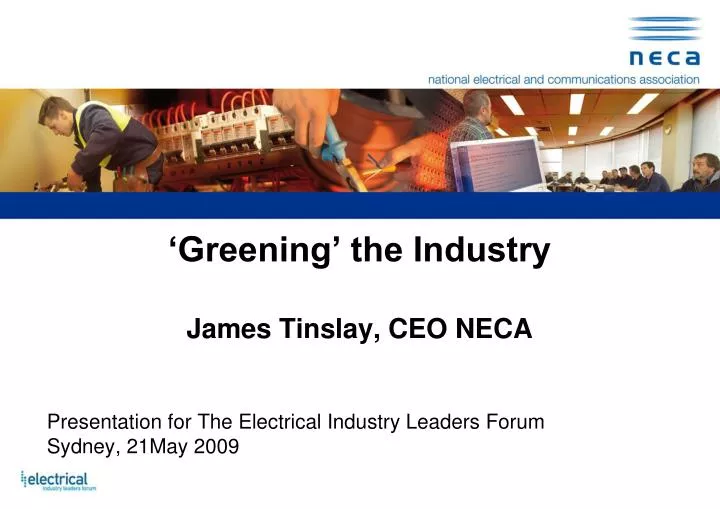 greening the industry james tinslay ceo neca