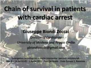 Chain of survival in patients with cardiac arrest