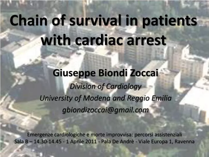 chain of survival in patients with cardiac arrest