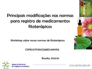 Workshop sobre novas normas de fitoterápicos