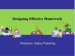 Designing Effective Homework - slide 1