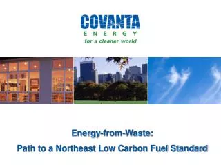 Energy-from-Waste: Path to a Northeast Low Carbon Fuel Standard