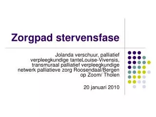 zorgpad stervensfase