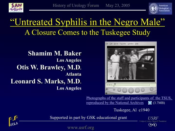 untreated syphilis in the negro male a closure comes to the tuskegee study