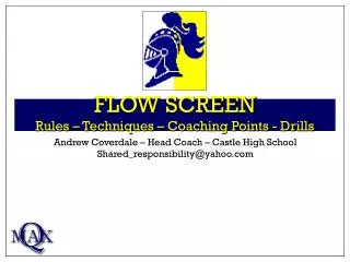flow screen rules techniques coaching points drills