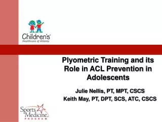 Plyometric Training and its Role in ACL Prevention in Adolescents