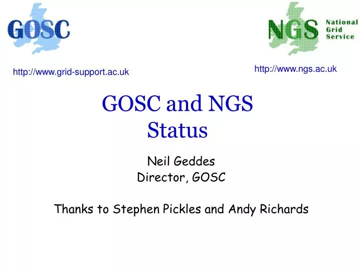 gosc and ngs status