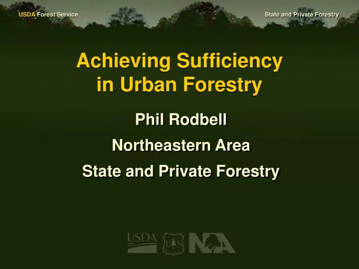 achieving sufficiency in urban forestry