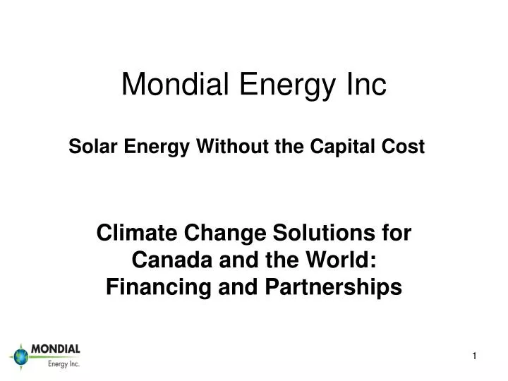 mondial energy inc