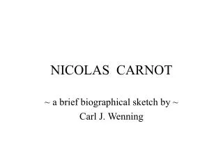 NICOLAS CARNOT
