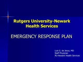 Rutgers University-Newark Health Services