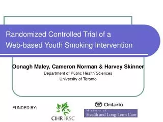 Randomized Controlled Trial of a Web-based Youth Smoking Intervention