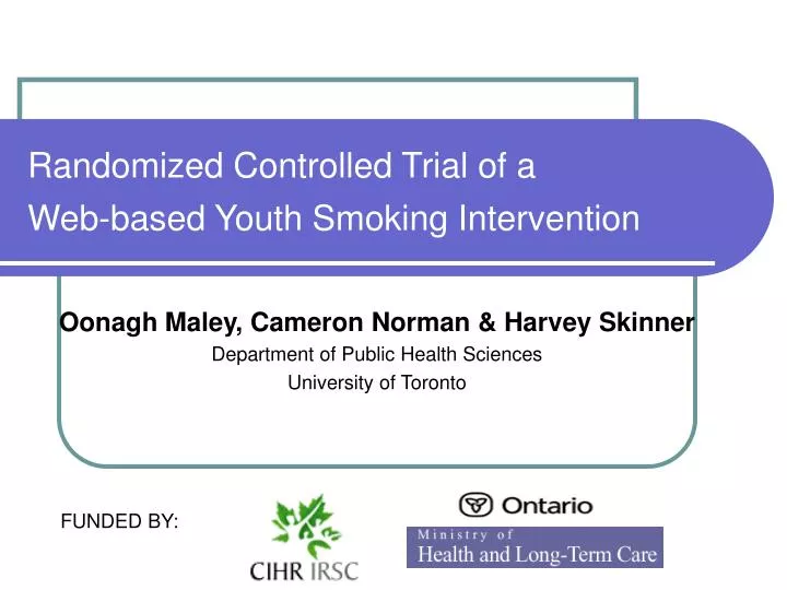 randomized controlled trial of a web based youth smoking intervention