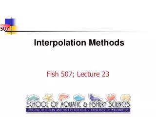 Fish 507; Lecture 23